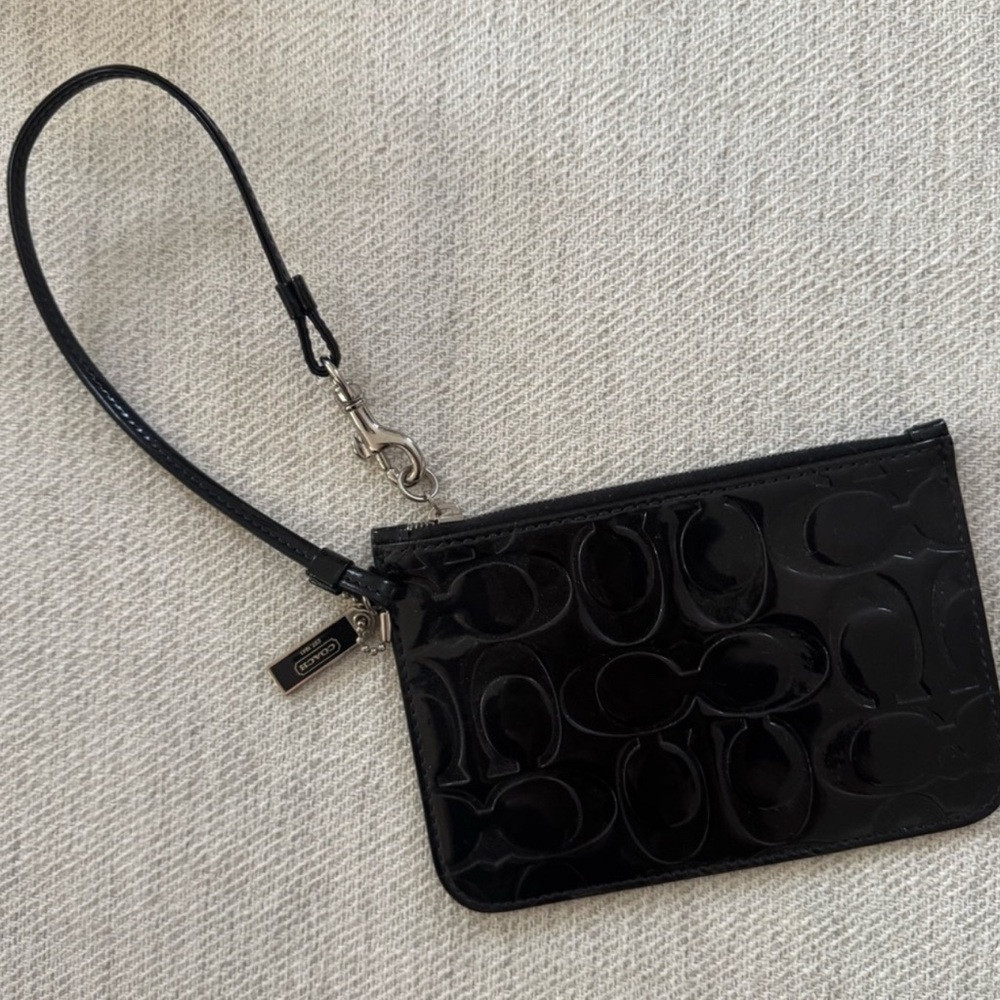 Coach Black Wristlet Clutch